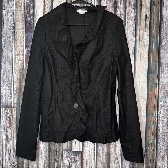 |EUC| CARACTÈRE Aria Wool Ruffle Blazer Made in Italy - Picture 1 of 6